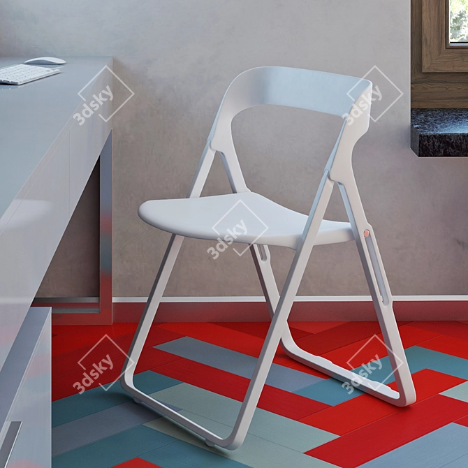 Foldable Elegance: Casamania_Bek Chair 3D model image 2