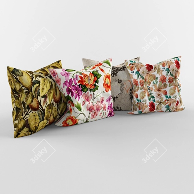 Cozy Comfort Cushion 3D model image 1
