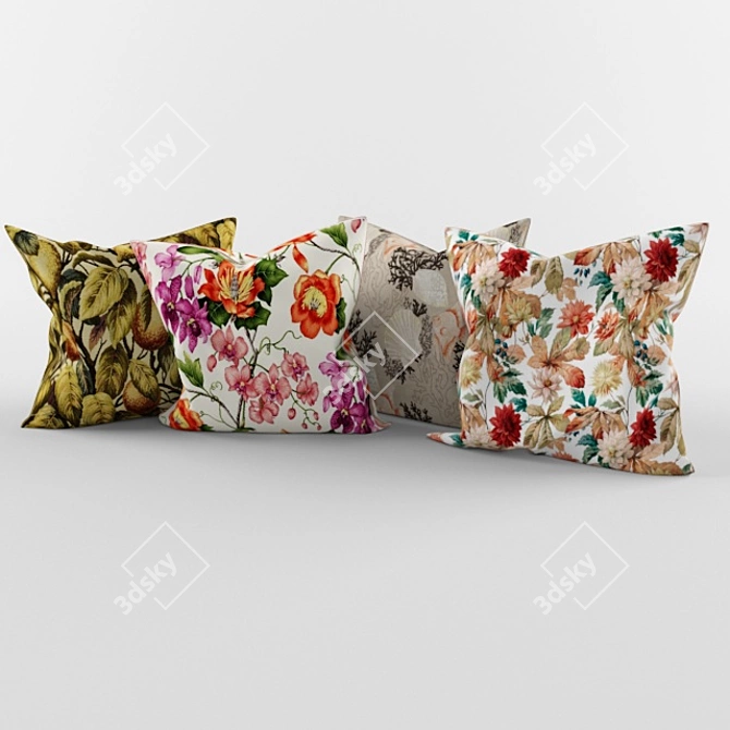 Cozy Comfort Cushion 3D model image 2