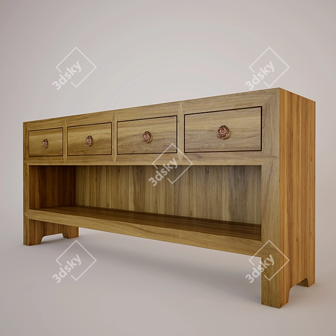 Country Style Chest by Naturedesign 3D model image 1