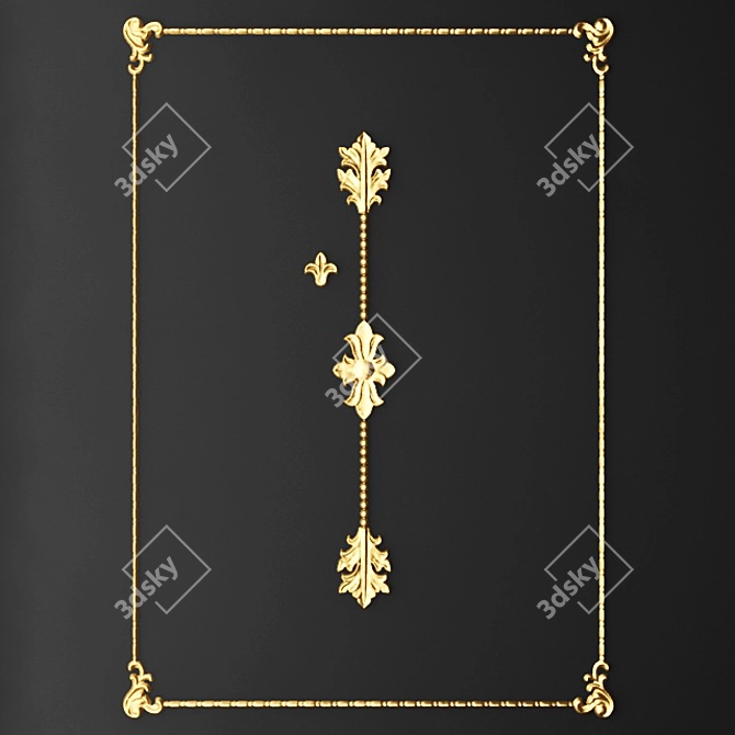 Title: Elegant Stucco Frame 3D model image 1