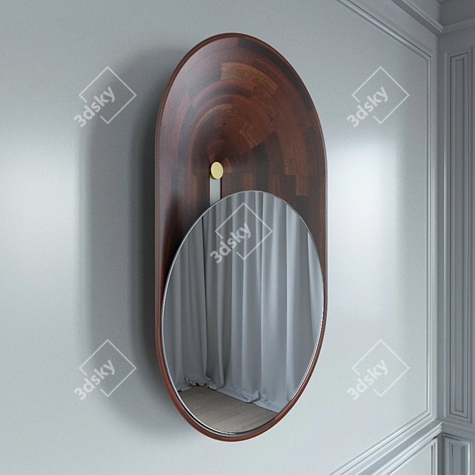 Elegant Mono Mirror by Gregoire de Lafforest 3D model image 2