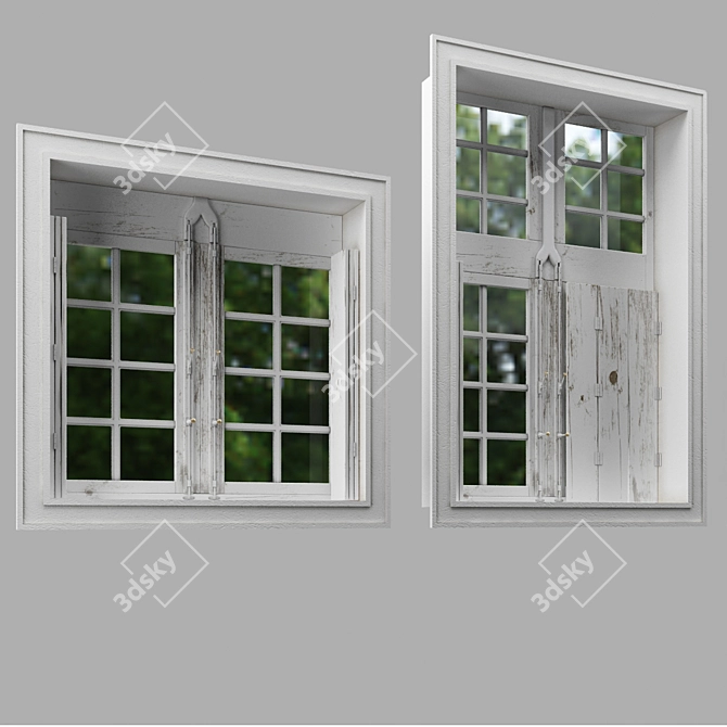 Provence Style Windows | 1200x1200, 1200x1800 3D model image 1