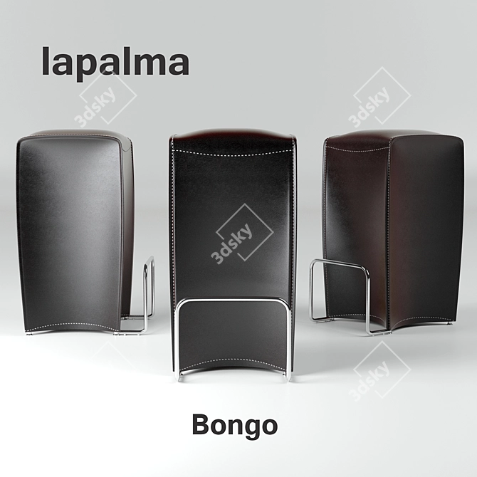 Sleek Bongo Bar Stool - Italian Design 3D model image 1