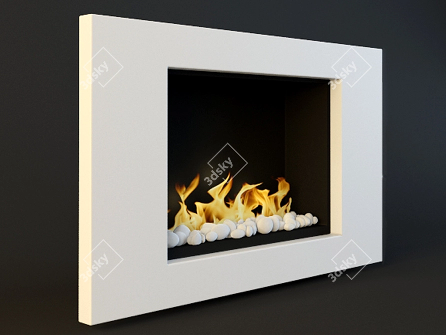Goya Fireplace: Natural Elegance 3D model image 2