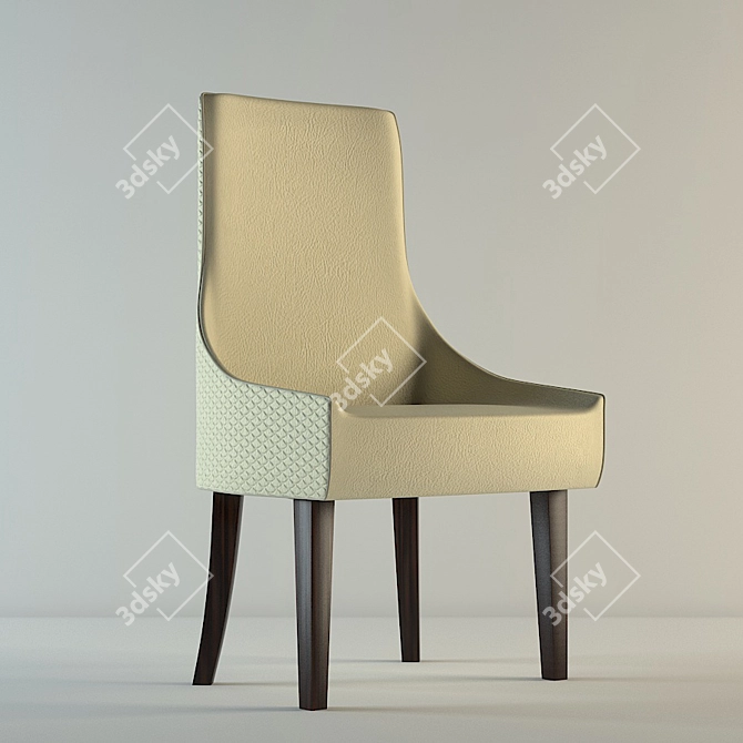 ErgoFish Chair: Unique Design, Unknown Manufacturer 3D model image 1