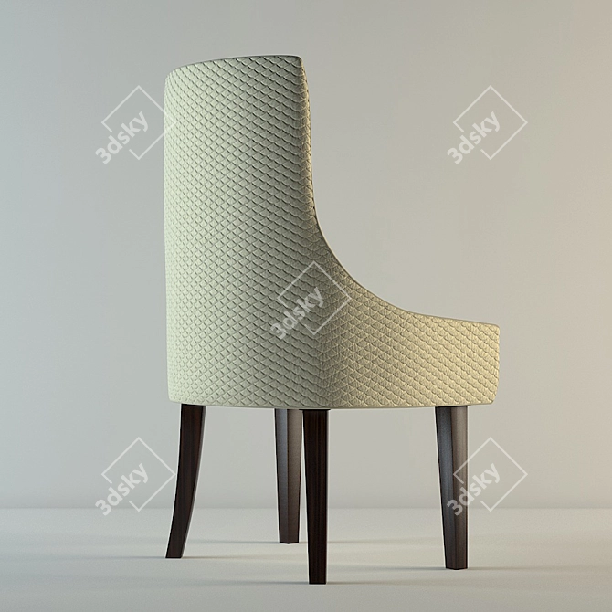 ErgoFish Chair: Unique Design, Unknown Manufacturer 3D model image 2