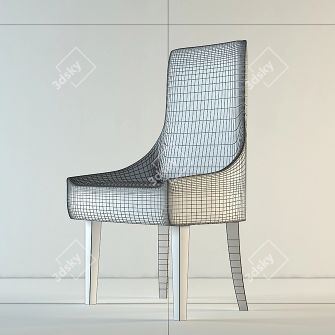 ErgoFish Chair: Unique Design, Unknown Manufacturer 3D model image 3