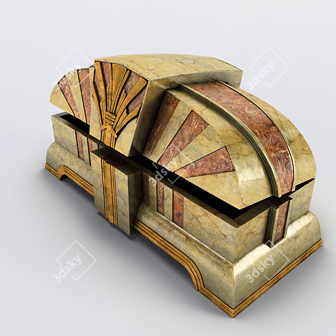 Natural Stone Box 3D model image 2