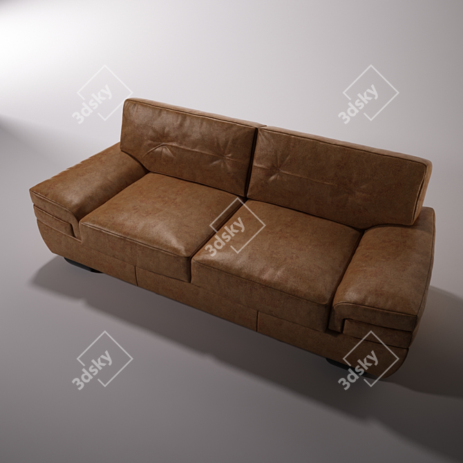 Elegant B806 Natuzzi Sofa 3D model image 3