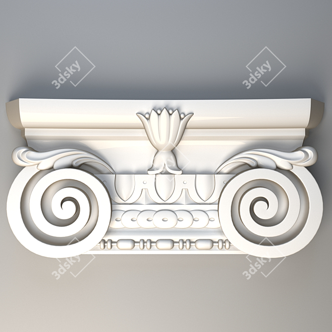 Classic CNC Capital Molding 3D model image 1