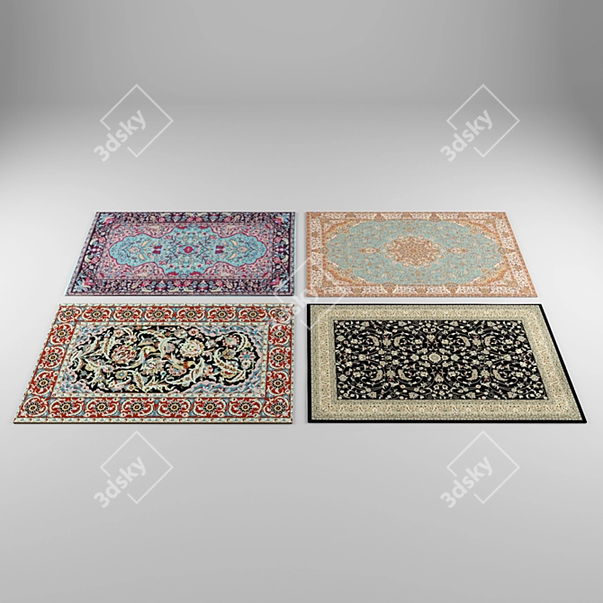 Ethnic-inspired Carpet 3D model image 1