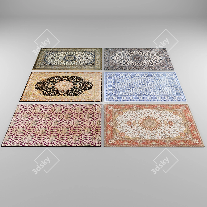 Ethnic-inspired Carpet 3D model image 2