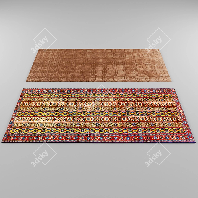 Elegant Long Carpets 3D model image 1