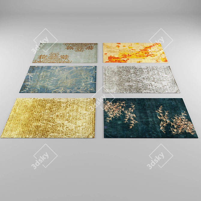 Vibrant Carpet Collection 3D model image 1