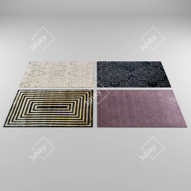 Luxury Morosso Area Rug 3D model image 1