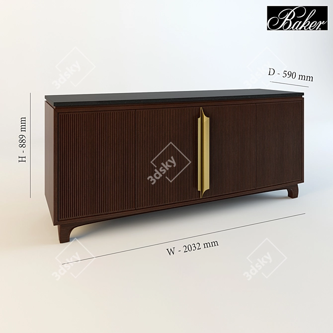 Laura Kirar Arrowhead Credenza 3D model image 1