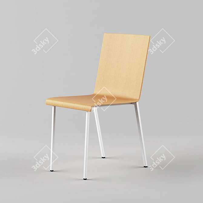 Stylish Kuadro Chair 3D model image 1