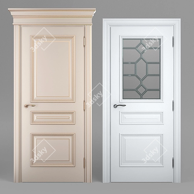 Elegant Interier Door Model 16 3D model image 1