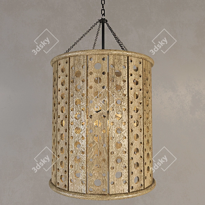 Elegant Rustic Pendant Lighting 3D model image 1