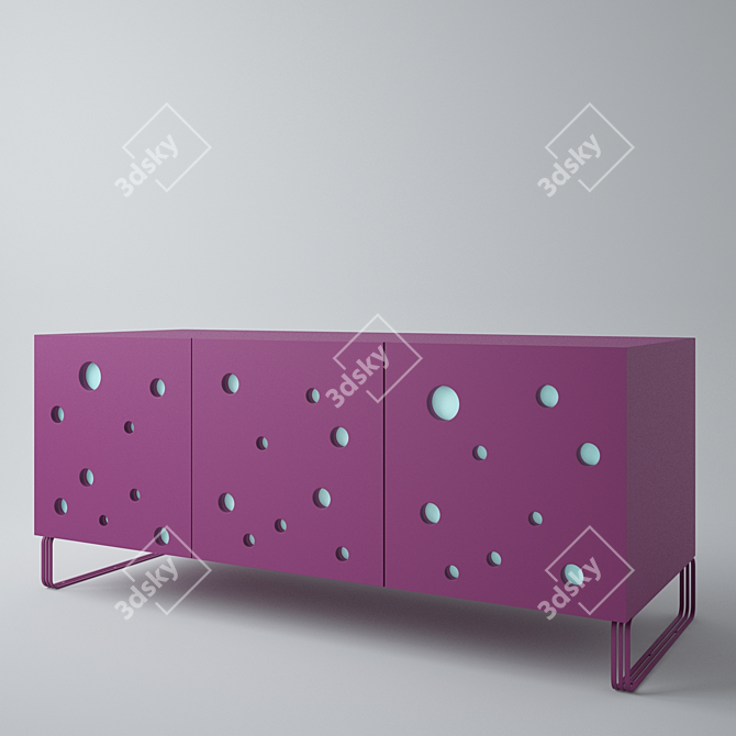 Dot Decor Dresser 3D model image 2