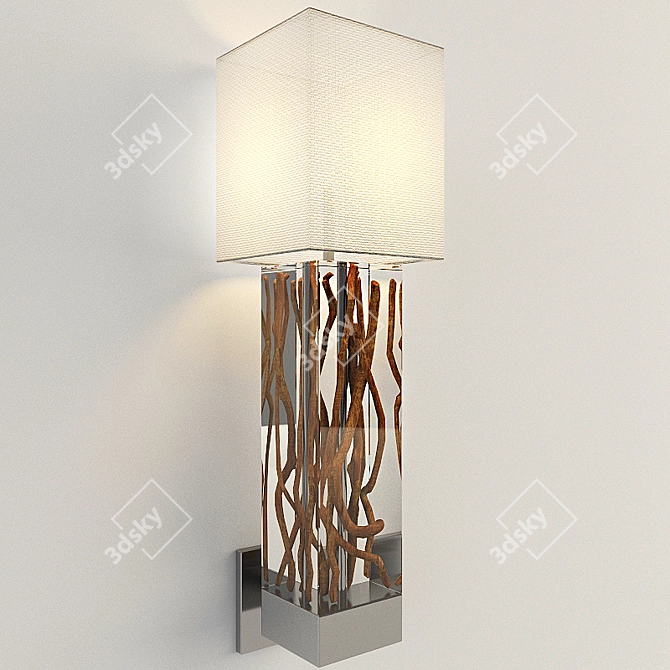 Icy Glow Acrylic Wall Lamp 3D model image 1