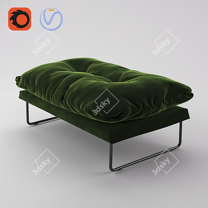 Saba Italia NY Suite Pouf 3D model image 1