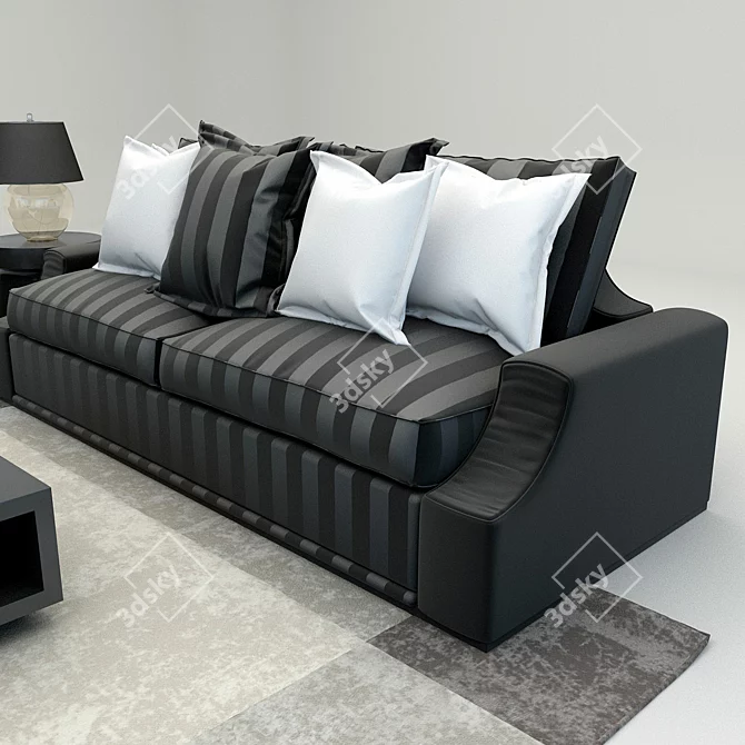 ComfortCozy Sofa Collection 3D model image 2