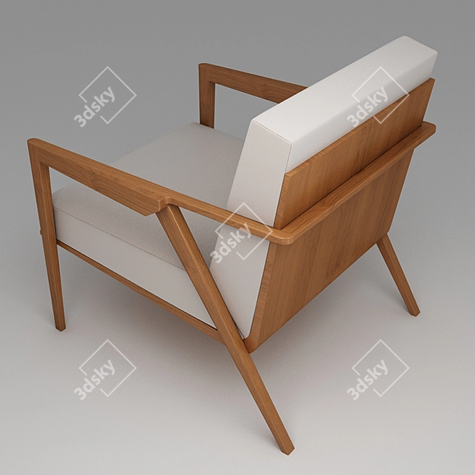 Sophisticated Holly Hunt Armchair 3D model image 2