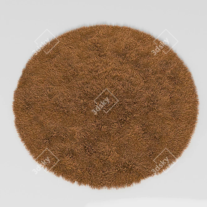 Plush Geometric Carpet - 1400mm Diameter 3D model image 2