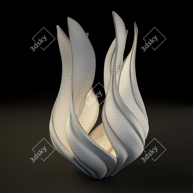 Elegant Glass Vase 3D model image 2