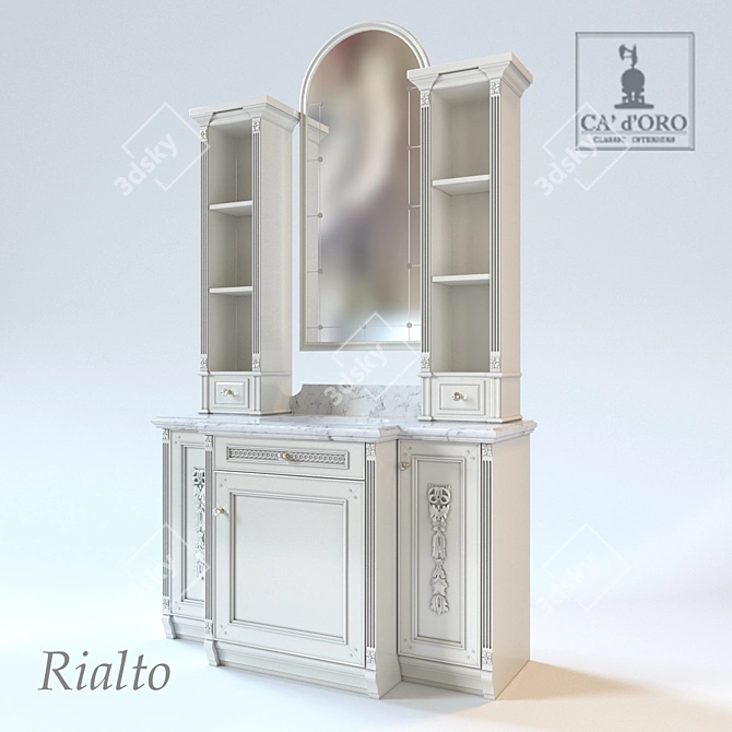 Title: CAdORO Rialto Bridge Pendant 3D model image 1