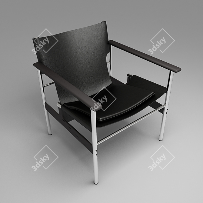 Elegant Pollock Arm Chair 3D model image 1