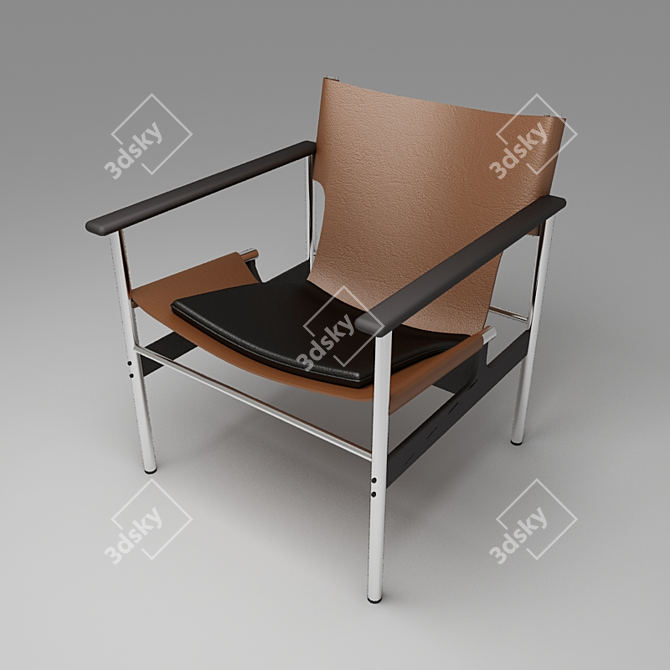 Elegant Pollock Arm Chair 3D model image 2