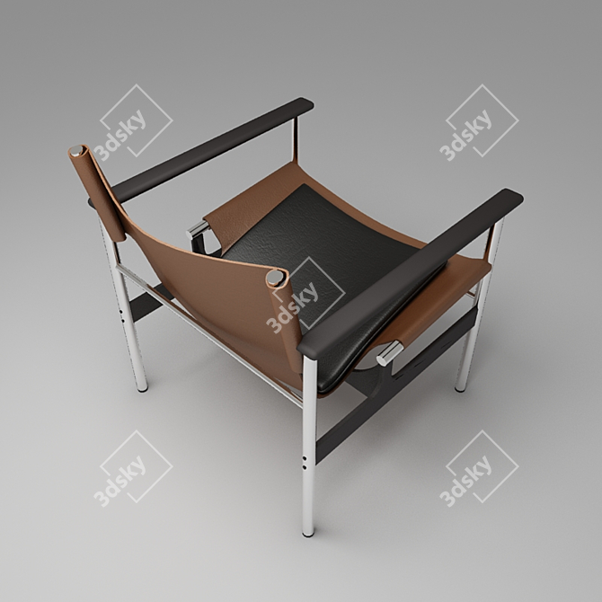 Elegant Pollock Arm Chair 3D model image 3