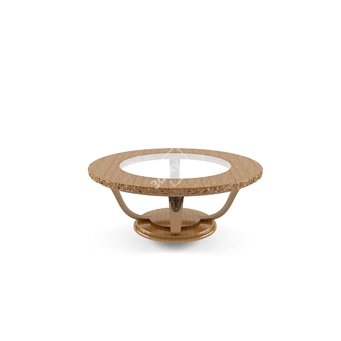  Modern Wooden Table 3D model image 3