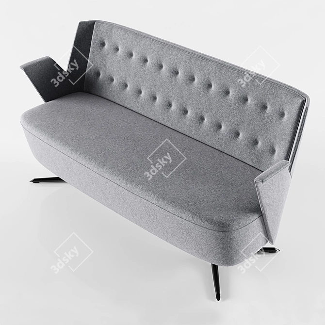 ESTEL EMBRACE: Stylish 2-Seater Sofa 3D model image 1