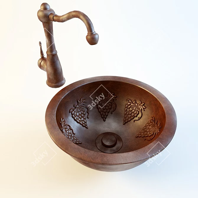 Elegant Classic Basin 3D model image 1