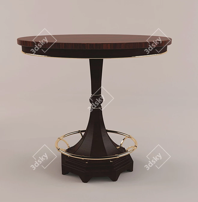 Modern Metal Bar Stool 3D model image 2