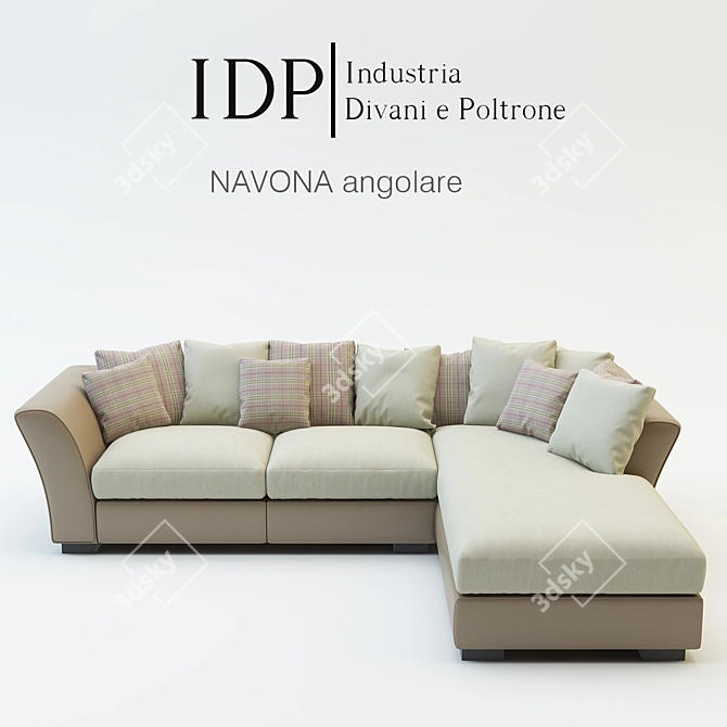 Romantic NAVONA Corner Sofa 3D model image 1