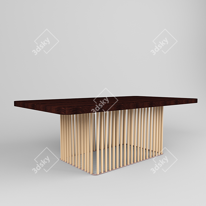 Imperial Elegance Dining Table 3D model image 1