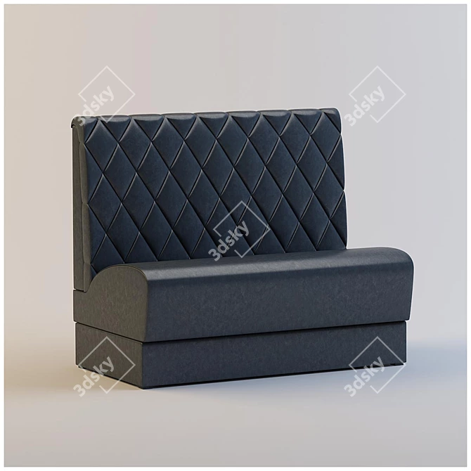 Prague Cafe Sofa: Comfort & Style 3D model image 1