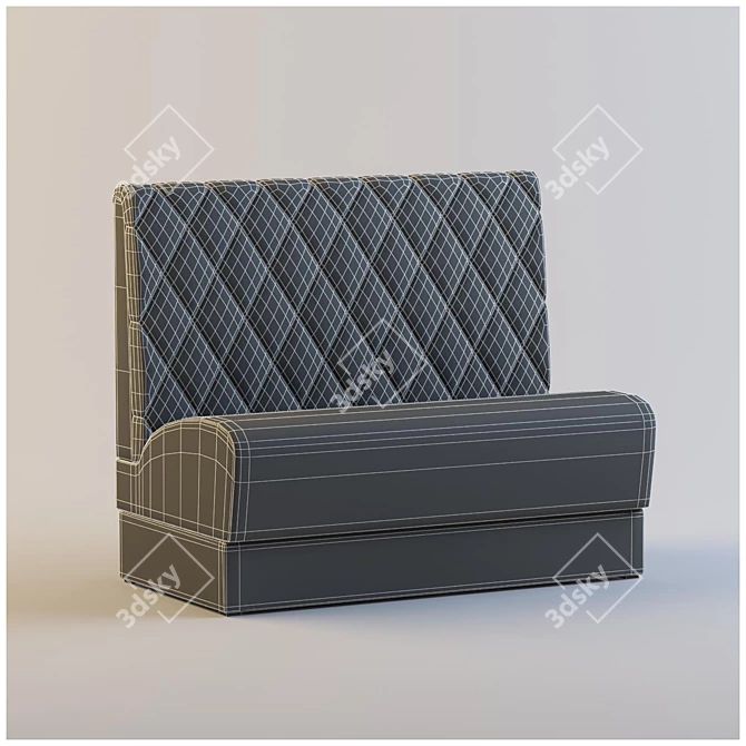 Prague Cafe Sofa: Comfort & Style 3D model image 2