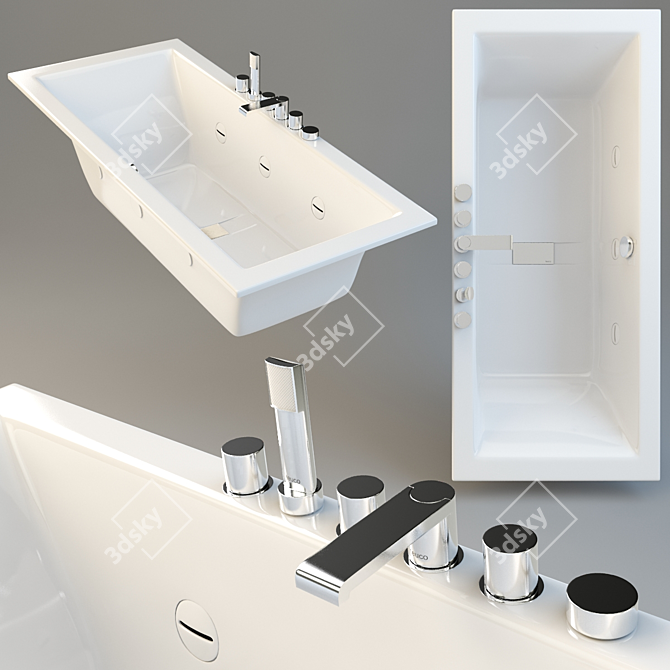 Luxurious Teuco Wilmotte Bathroom Set 3D model image 1