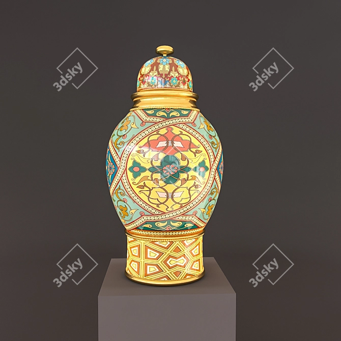 Eastern Elegance: Exquisite Vase 3D model image 1