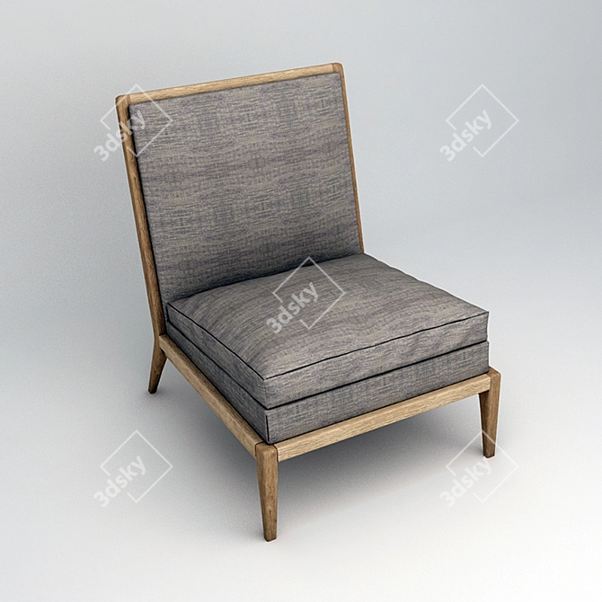 Sophisticated Infante Lounge Chair 3D model image 1