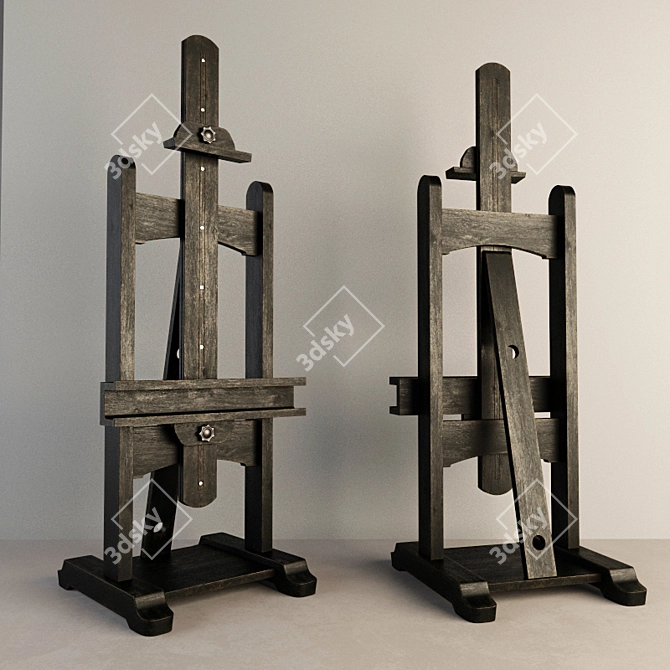 Sleek TV Easel Stand 3D model image 1