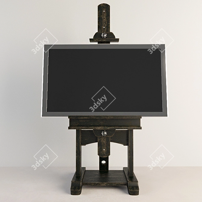 Sleek TV Easel Stand 3D model image 2