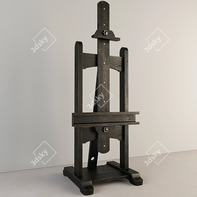 Sleek TV Easel Stand 3D model image 3