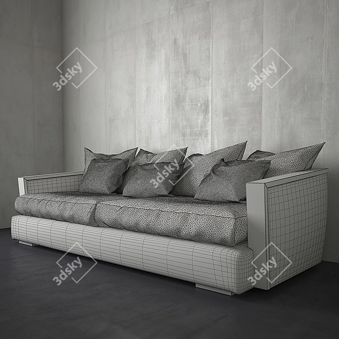 Elegant EGO Italian Sofa 3D model image 2